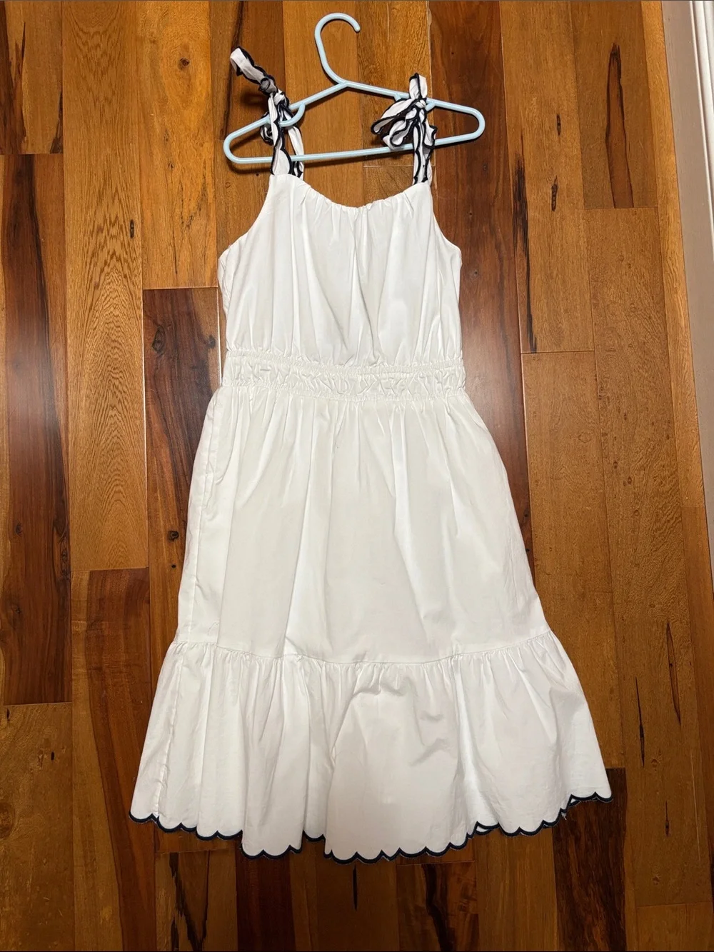 Brand new White Scalloped Strap Sundress for Girls
